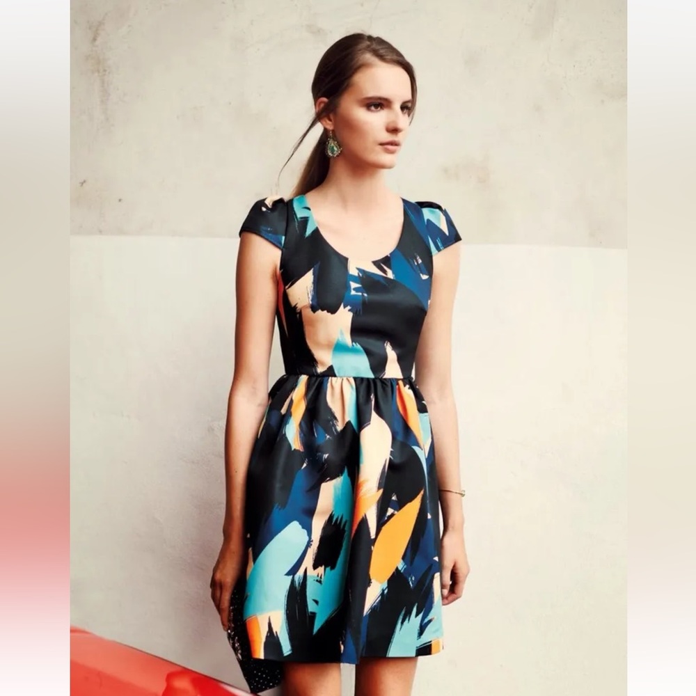 Anthropologie Moulinette Soeurs Fit and Flare Pinion Dress Size 0